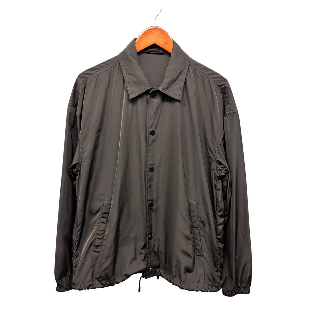 ZARA Collared Snap Front Jacket Women's Small Black Lightweight Casual Oversized